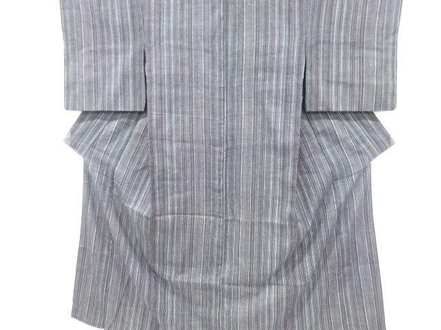 JAPANESE KIMONO / TSUMUGI / WOVEN STRIPE